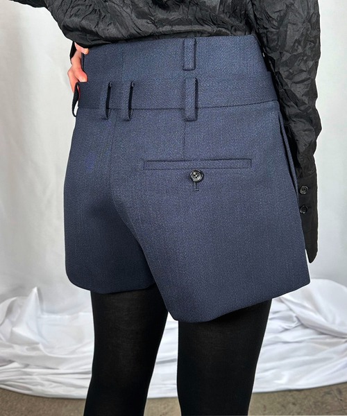 G.V.G.V.(ジーヴィージーヴィー)の「DOUBLE WAIST SHORTS(その他パンツ・レディース・グレー/ブラック/ネイビー・36/38)」の7枚目の写真