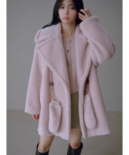 ECOPELボアミドルコート（ムートンコート）｜FRAY I.D（フレイ