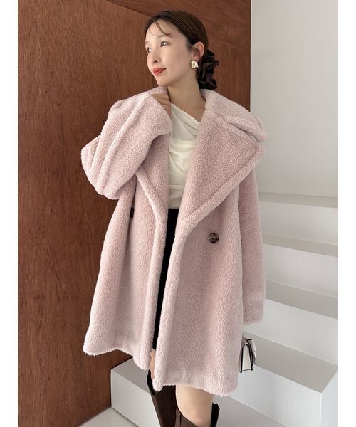 フレイアイディー　ECOPELボアミドルコート ECOPELボアミドルコート（ムートンコート）｜FRAY I.D（フレイ