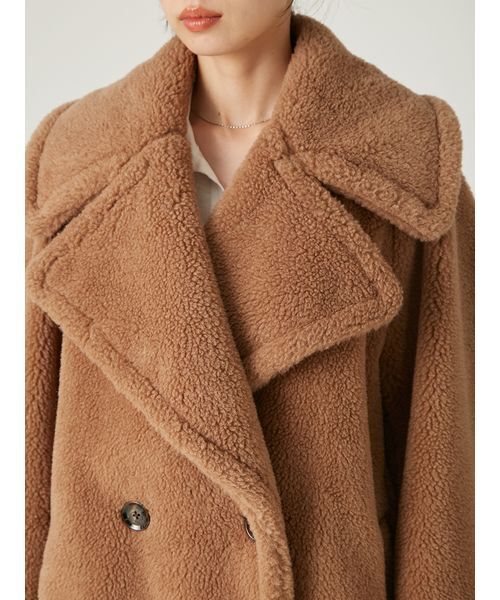 セール】ECOPELボアミドルコート（ムートンコート）｜FRAY I.D（フレイ