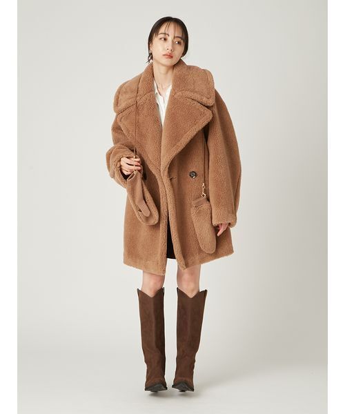 ECOPELボアミドルコート（ムートンコート）｜FRAY I.D（フレイ