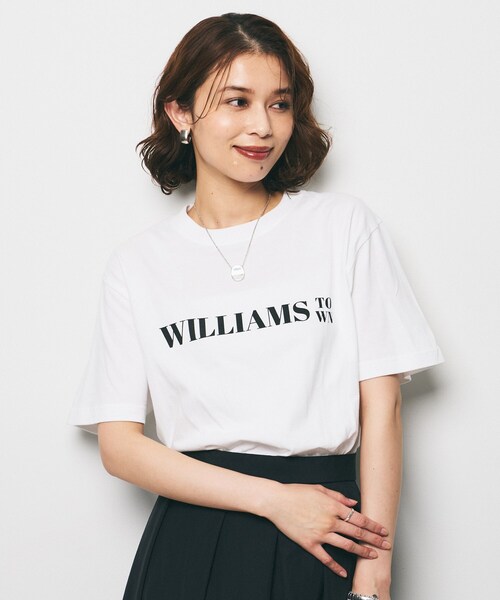 UNTITLED（アンタイトル）の「【Healthy DENIM】Williams TownロゴTシャツ（Tシャツ/カットソー・レディース・ホワイト/ブラウン系その他・02）」の3枚目の写真