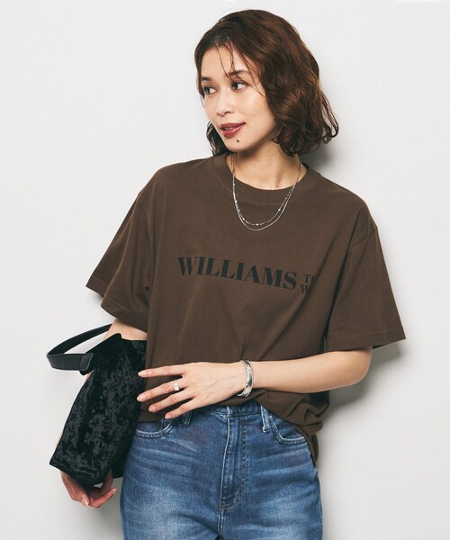 UNTITLED（アンタイトル）の「【Healthy DENIM】Williams TownロゴTシャツ（Tシャツ/カットソー・レディース・ホワイト/ブラウン系その他・02）」の7枚目の写真
