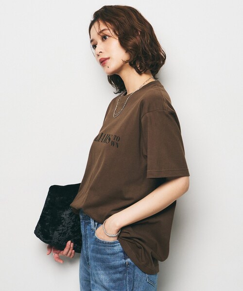 UNTITLED（アンタイトル）の「【Healthy DENIM】Williams TownロゴTシャツ（Tシャツ/カットソー・レディース・ホワイト/ブラウン系その他・02）」の8枚目の写真