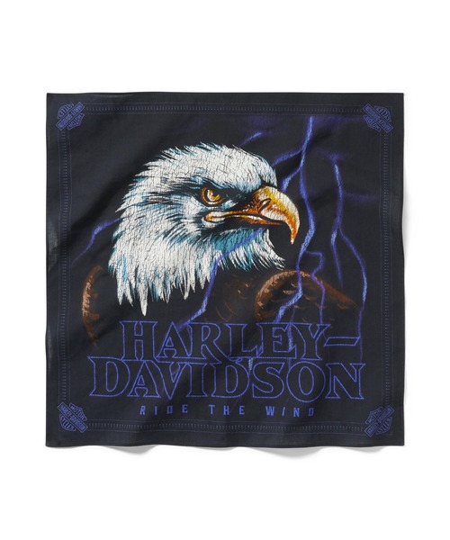 Harley-Davidson(ハーレーダビッドソン)の「ライトニングイーグルバンダナ(バンダナ/スカーフ・メンズ・ブラック系その他・FREE)」の1枚目の写真