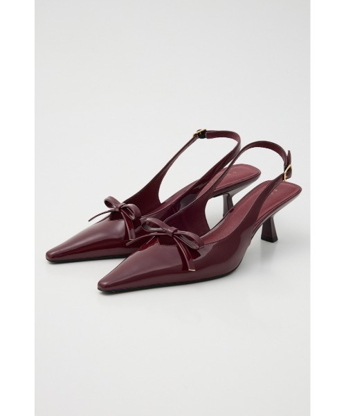 rienda（リエンダ）の「リボンエナメルミュール  靴（サンダル・レディース・ブラック/バーガンディー・SMALL/MEDIUM/LARGE）」の15枚目の写真