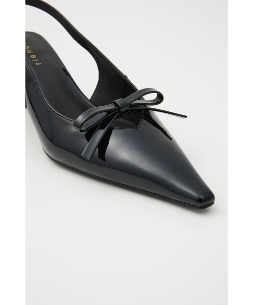 rienda（リエンダ）の「リボンエナメルミュール  靴（サンダル・レディース・ブラック/バーガンディー・SMALL/MEDIUM/LARGE）」の10枚目の写真