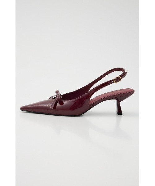 rienda（リエンダ）の「リボンエナメルミュール  靴（サンダル・レディース・ブラック/バーガンディー・SMALL/MEDIUM/LARGE）」の14枚目の写真