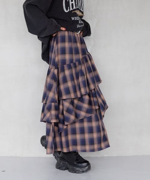 セール】ドロティフレアスカート/フリルスカート 【ウエストゴム