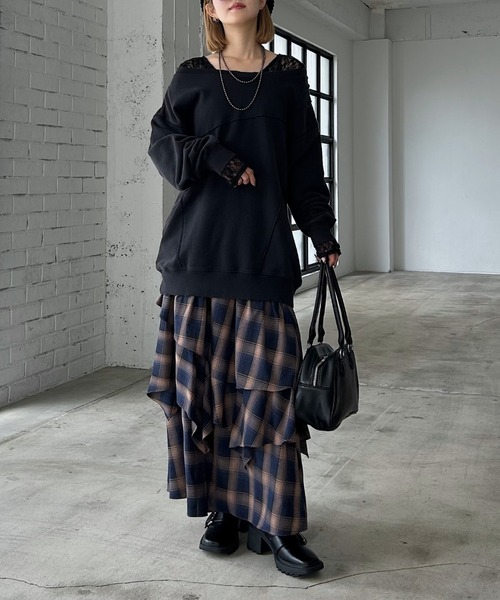 セール】ドロティフレアスカート/フリルスカート 【ウエストゴム