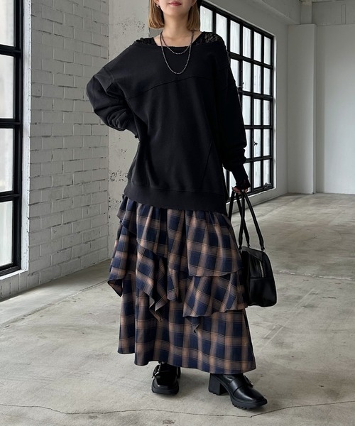 セール】ドロティフレアスカート/フリルスカート 【ウエストゴム