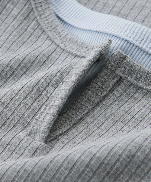 nelliy.（ネルリー）の「バイカラーレイヤード風プルオーバーTシャツ（Tシャツ/カットソー・レディース・グレー/チャコール・LARGE/MEDIUM）」の21枚目の写真