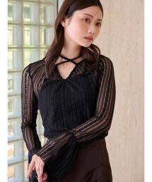 MERCURYDUO | ストレッチレースカットソー(Tシャツ/カットソー)