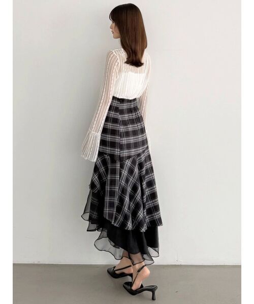 MERCURYDUO（マーキュリーデュオ）の「ストレッチレースカットソー（Tシャツ/カットソー・レディース・カーキ/ライトブルー/ブラック/オフホワイト・FREE）」の19枚目の写真