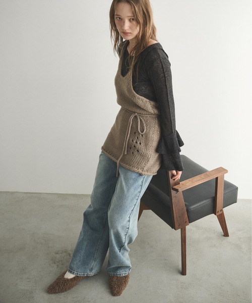 ホルターネックニットミニワンピ（ニット/セーター）｜LOSCa