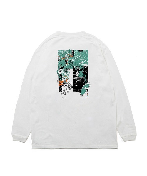 430(フォーサーティ)の「mlt5367-WF ELEMENTS-02 L-S TEE ロングスリーブTシャツ(25-193)(Tシャツ/カットソー・メンズ・アッシュ/サックスブルー/ブラック/ブラック系その他/ネイビー/グリーン/ホワイト・1/0/3/2)」の2枚目の写真