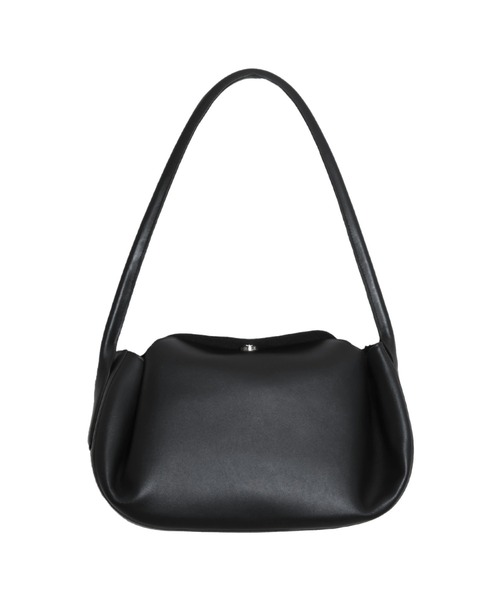 YArKA（ヤーカ）の「【YArKA/ヤーカ】real leather one shoulder tuck bag [fupaqi] / タックフォルムワンハンドルバッグ（トートバッグ・メンズ・ブラック・FREE）」の2枚目の写真