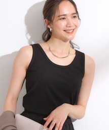 SHOO・LA・RUE | 【洗える/S-LL】首元きれい テレコリブタンクトップ(タンクトップ)