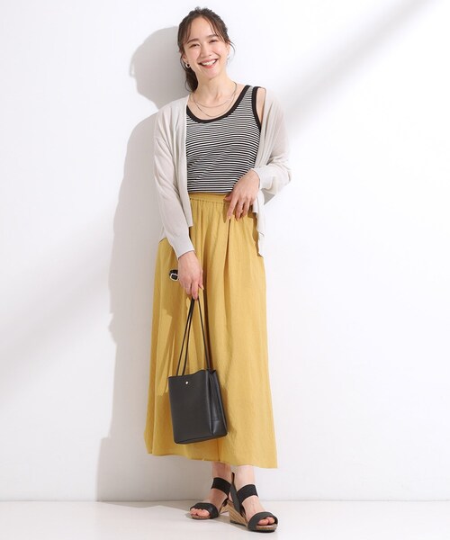 SHOO・LA・RUE（シューラルー）の「【洗える/S-LL】首元きれい テレコリブタンクトップ（タンクトップ・レディース・ブラック系2/ブルー系2/ブラック/ホワイト・03/04/01/02）」の19枚目の写真