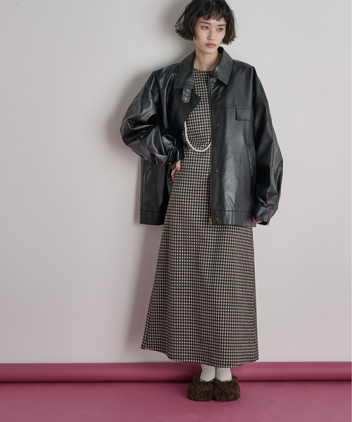 フェイクレザーオーバージャケット（その他アウター）｜THE YOn