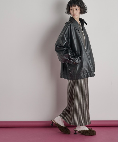 フェイクレザーオーバージャケット（その他アウター）｜THE YOn