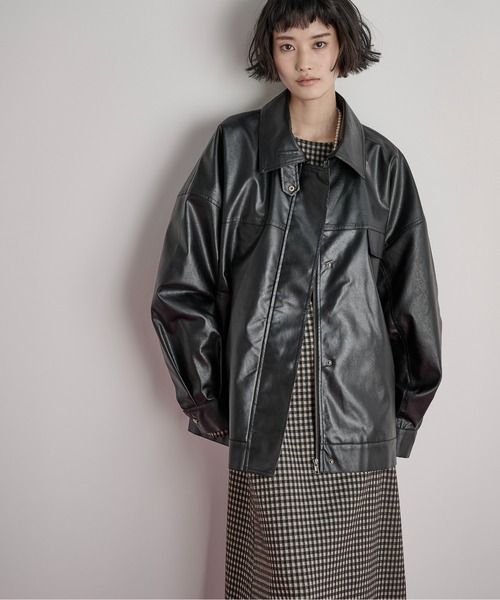 セール】フェイクレザーオーバージャケット（その他アウター）｜THE