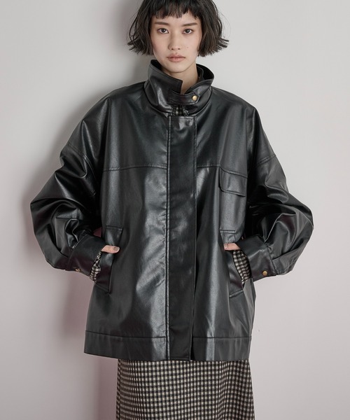 セール】フェイクレザーオーバージャケット（その他アウター）｜THE