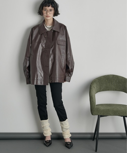 セール】フェイクレザーオーバージャケット（その他アウター）｜THE