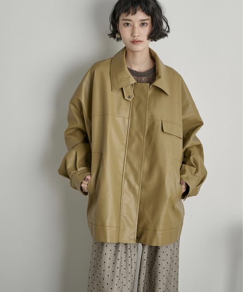 セール】フェイクレザーオーバージャケット（その他アウター）｜THE
