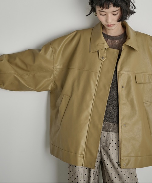 セール】フェイクレザーオーバージャケット（その他アウター）｜THE
