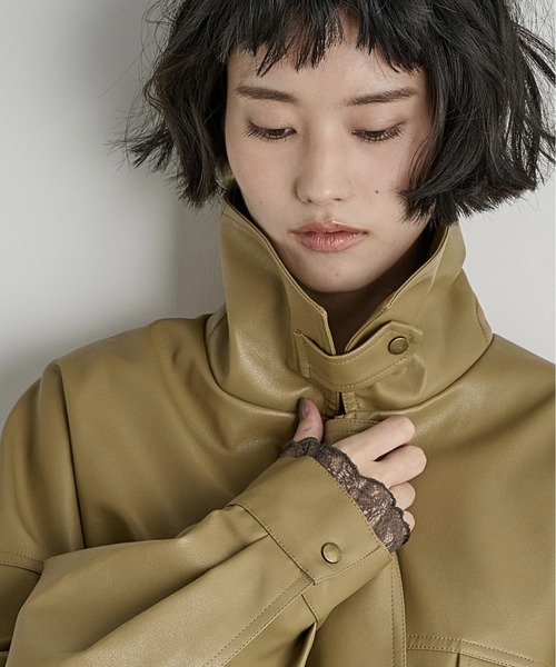 フェイクレザーオーバージャケット（その他アウター）｜THE YOn