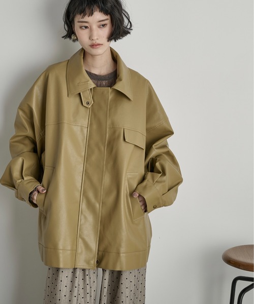 セール】フェイクレザーオーバージャケット（その他アウター）｜THE