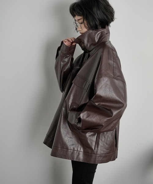 セール】フェイクレザーオーバージャケット（その他アウター）｜THE