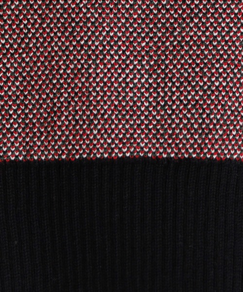 X-girl（エックスガール）の「SCRATCHED LOGO JACQUARD KNIT TOP（ニット/セーター・レディース・ネイビー/ブラック/オリーブ・ONE SIZE）」の17枚目の写真