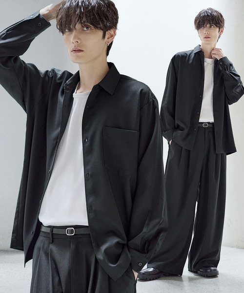 ASTRONOMY，アストロノミー「セットアップ 3点セット」 セットアップ 3点セット】防シワリラクシングワイド長袖シャツ+