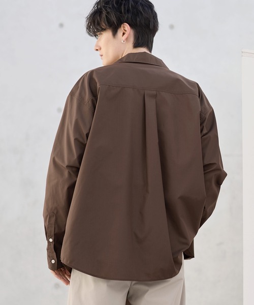 ASTRONOMY(アストロノミー)の「【セットアップ 3点セット】綿タッチ長袖オープンカラーシャツ+UネックTシャツ+ライトツイルスラックス(セットアップ・メンズ・ネイビー系/ベージュ/チャコール/ブラック系/グレー系/ネイビー/ブラック/ホワイト系/ブルー/ブラウン/ホワイト・M/S/XL/L)」の13枚目の写真