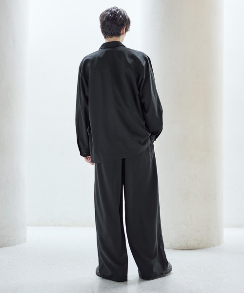 セール】【セットアップ 3点セット】防シワリラクシングワイド長袖