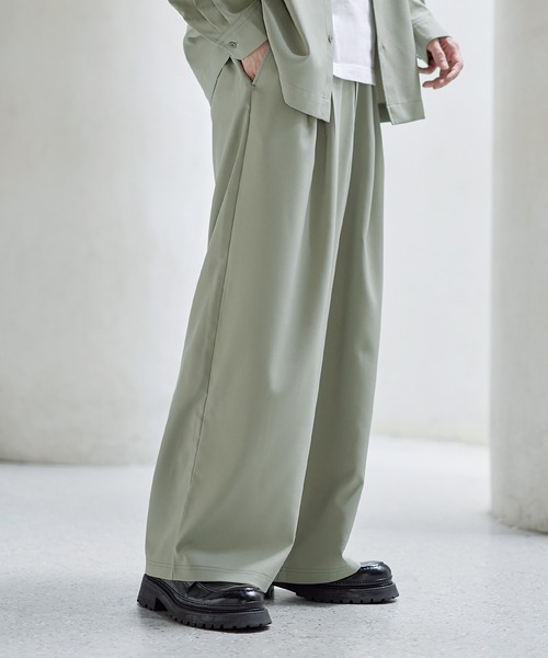 セール】【セットアップ 3点セット】防シワリラクシングワイド