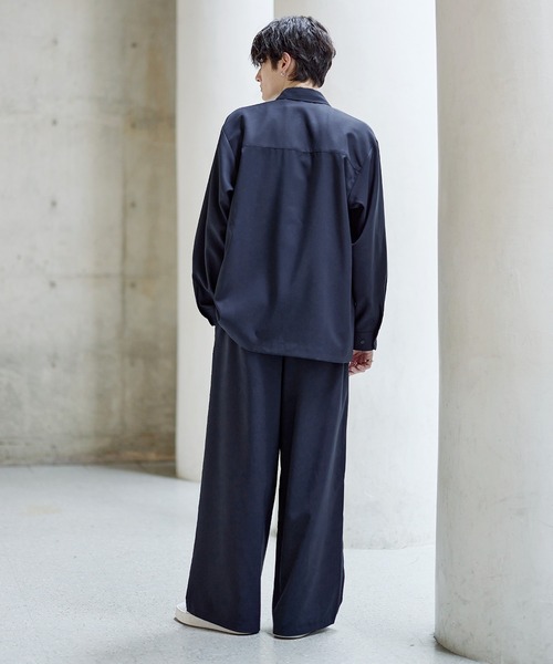 セール】【セットアップ 3点セット】防シワリラクシングワイド長袖