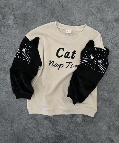 nicohrat/ニコフラート 猫袖 トレーナー（スウェット）｜nicohrat