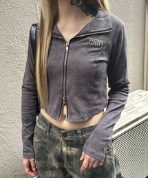 Figments | メタルバッジZIP UP長袖トップ(Tシャツ/カットソー)