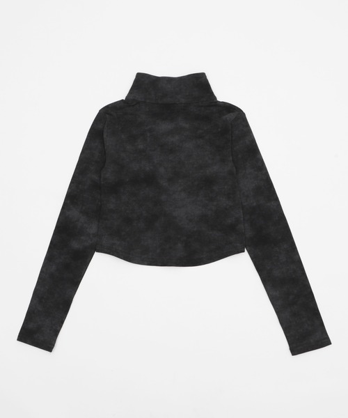 Figments（フィグメンツ）の「メタルバッジZIP UP長袖トップ（Tシャツ/カットソー・レディース・ブラック/チャコールグレー・FREE）」の12枚目の写真