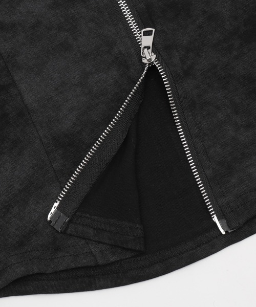 Figments（フィグメンツ）の「メタルバッジZIP UP長袖トップ（Tシャツ/カットソー・レディース・ブラック/チャコールグレー・FREE）」の15枚目の写真