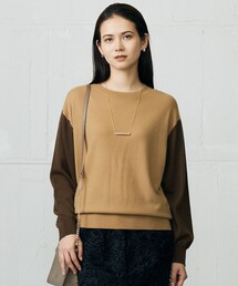 ファインウールカシミヤクルーネック ニット