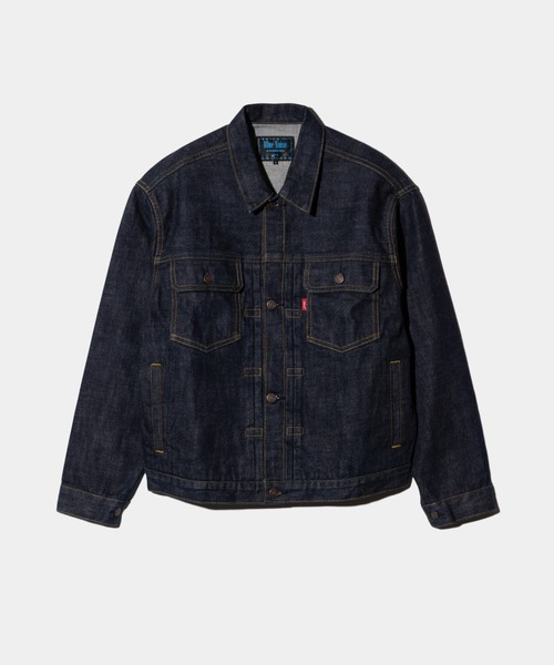 glamb（グラム）の「Blue Noise Denim Jacket / ブルーノイズデニムジャケット（デニムジャケット・メンズ・インディゴブルー/ストライプ・S/M/L）」の3枚目の写真