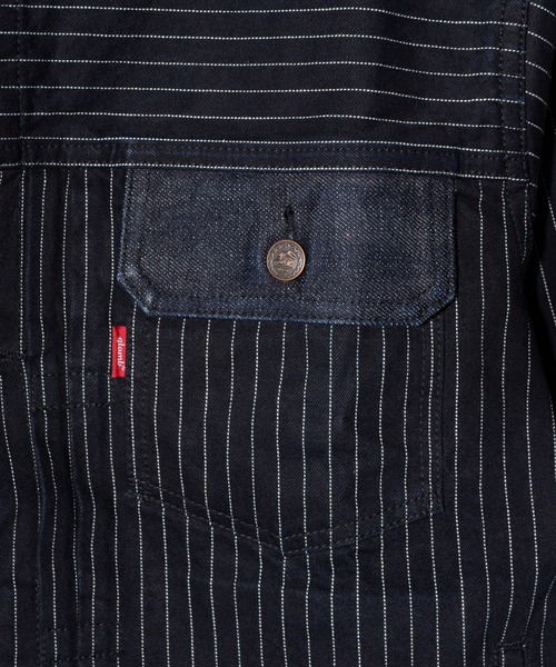 glamb（グラム）の「Blue Noise Denim Jacket / ブルーノイズデニムジャケット（デニムジャケット・メンズ・インディゴブルー/ストライプ・S/M/L）」の22枚目の写真