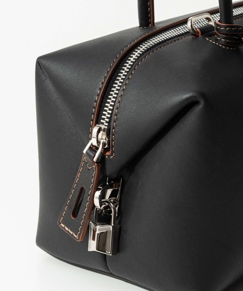 セール】MAX MARA HOLDALLSTRING Natural leather bowler bag マックス 