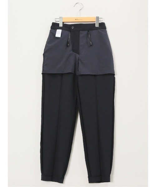 m.f.editorial(エムエフエディトリアル)の「【ストレッチ ウォッシャブル】m.f.エディトリアル レディース ダブルクロス テーパード パンツ 紺 (セットアップ可能)(スーツパンツ・レディース・ネイビー・LARGE/X-LARGE/S/MEDIUM)」の4枚目の写真