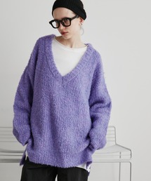 STONE  パープルニットセーター パープル（紫）系 STONE ISLAND(ストーンアイランド) ニット