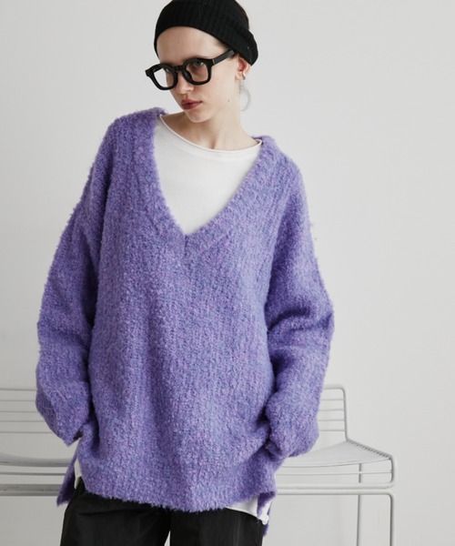AURALEE パープル ニットセーター サイズ1 AURALEE（オーラリー）ニット・セーター 紫 サイズ:4(M位) メンズ